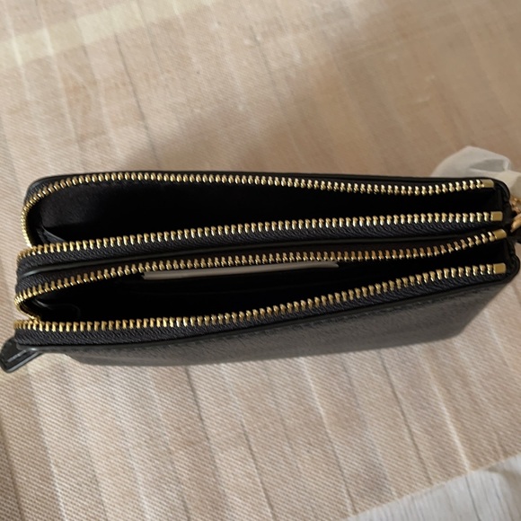 Coach Double Corner Zip Wristlet Black